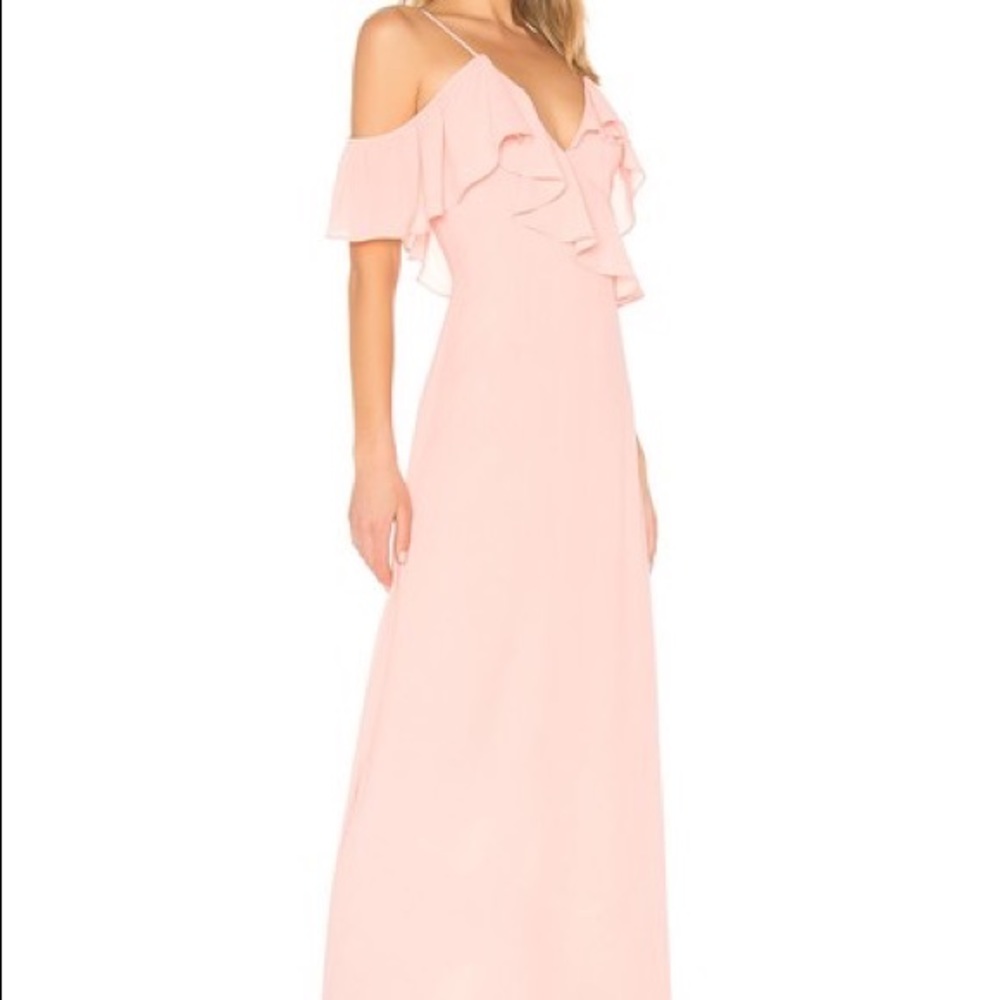 LPA Peach Ruffle Gown